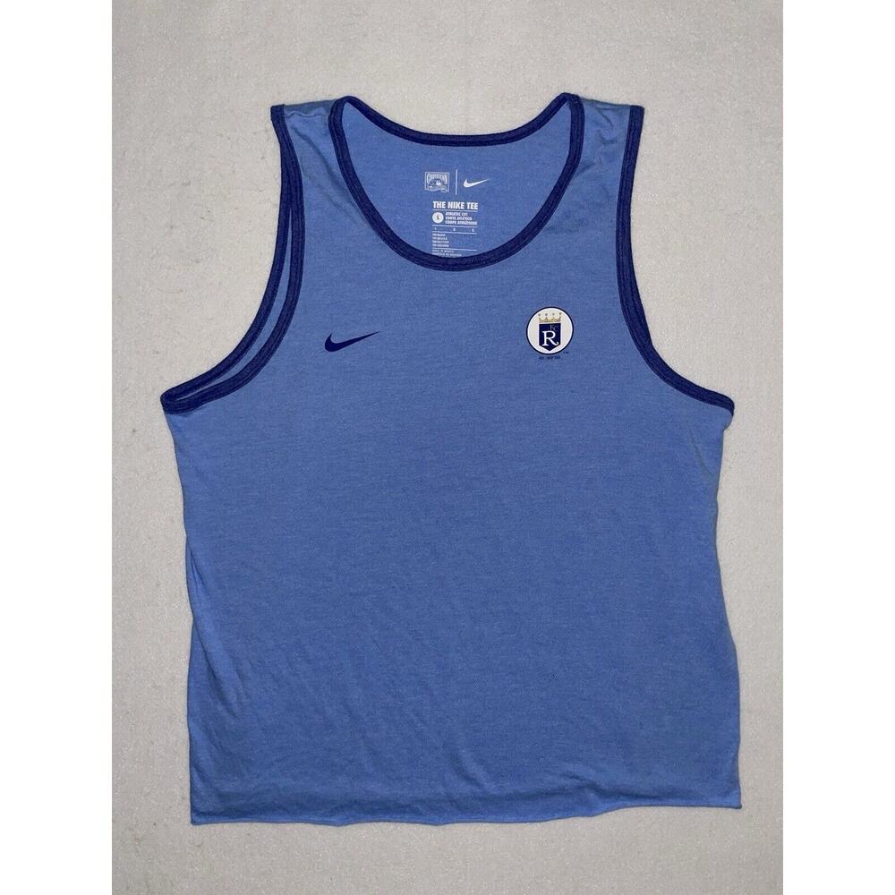 Nike Kansas City KC Royals Tank Top Adult‎ Large Blue Athletic Cut Cropped MLB